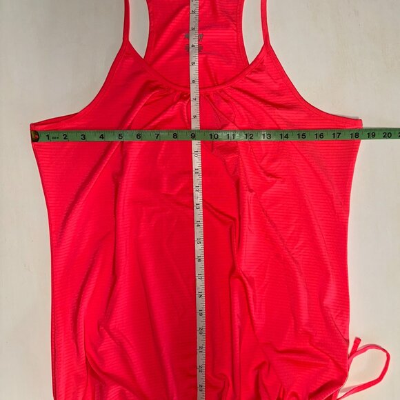 Old Navy Active Bright Orange Strappy Workout Tank With Drawstring Hem - Picture 6 of 6